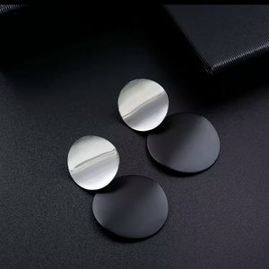 New Vintage Gold Silver Plated Geometric Big Round Clip on Earrings for Women